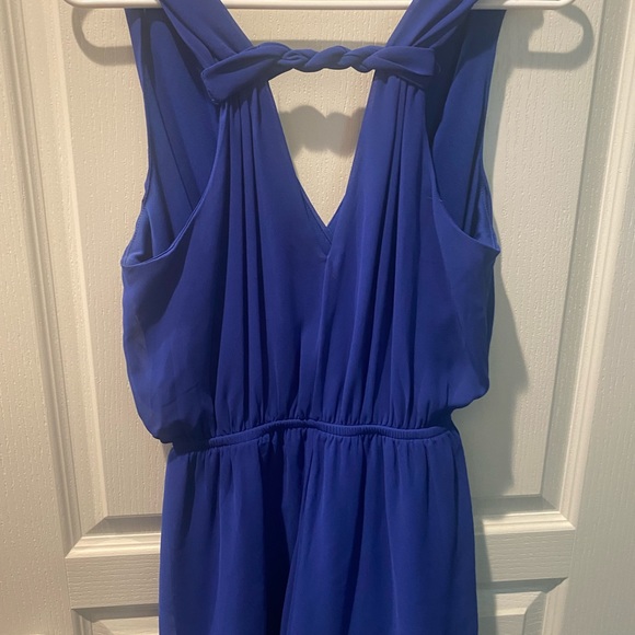 Royal Blue Romper with twist tie back size S - Picture 2 of 3